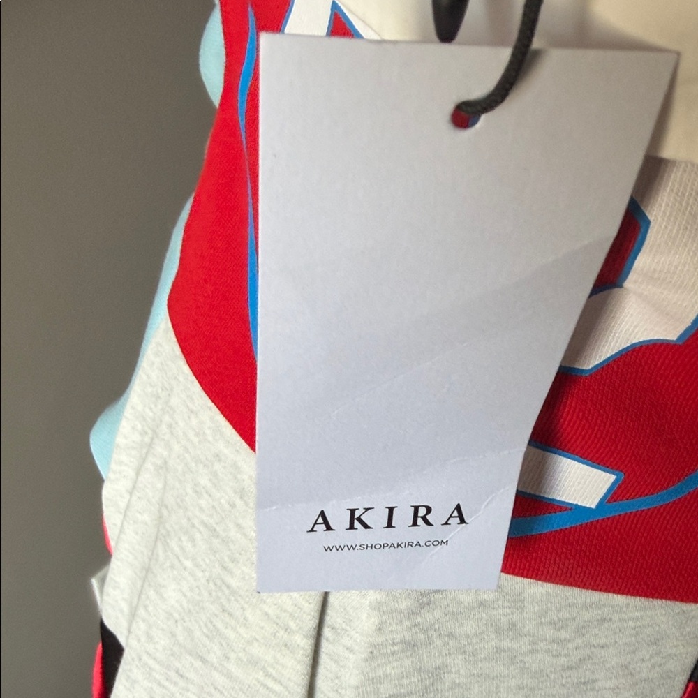 AKIRA Multicolor Patchwork High-Low Skirt with Red Panels - Picture 5 of 14